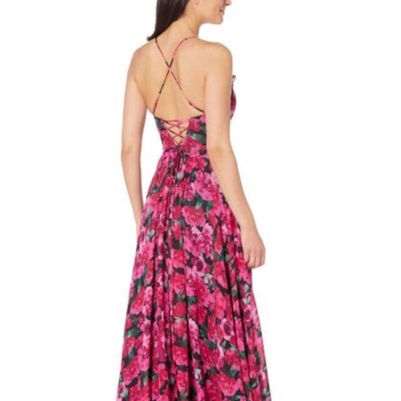 Betsy Adam - Pink Floral Maxi Dress - size 6 - Picture 5 of 6